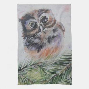 Niedlich Baby Owl Kitetücher Geschirrtuch