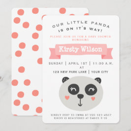 Niedlich Baby Panda Bear | Einladung der Babydusch