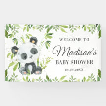 Niedlich Baby Panda Bear Greenery Bamboo Hintergru