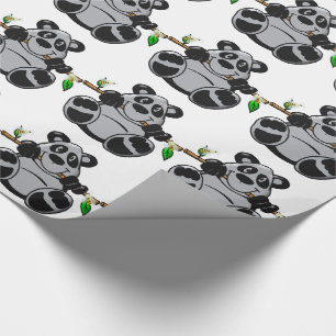 Niedlich Baby Panda Eating Bamboo Geschenkpapier