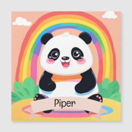 Niedlich Baby Panda Rainbow Magnetkarte