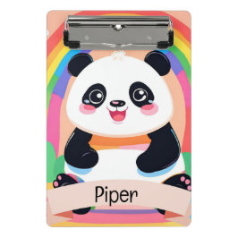 Niedlich Baby Panda Rainbow Mini Klemmbrett