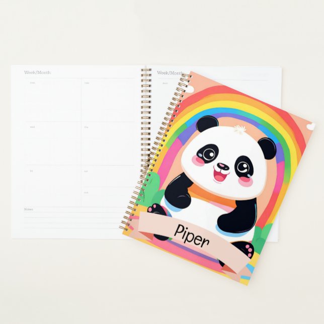 Niedlich Baby Panda Rainbow Planer (Anzeige)