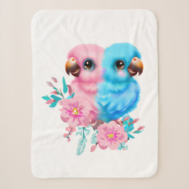 Niedlich Baby Parrot Twins Sherpadecke