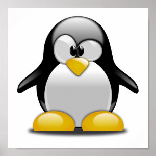 Niedlich Baby Penguin Cartoon Poster