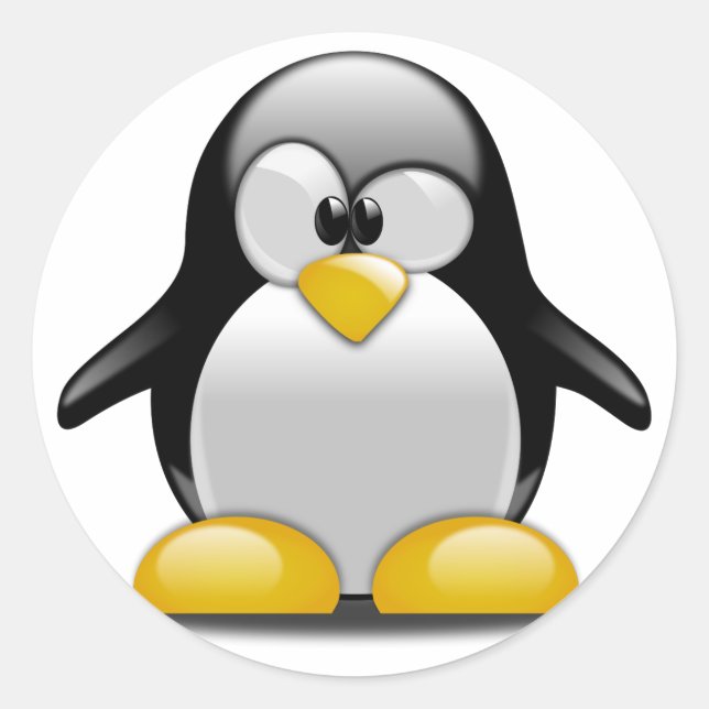 Niedlich Baby Penguin Cartoon Runder Aufkleber (Vorderseite)
