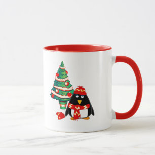 Niedlich Baby Penguin   Individuelle Name Weihnach Tasse