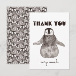 Niedlich Baby Penguin Vielen Dank  Dankeskarte