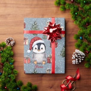 Niedlich Baby Penguin Weihnachten Geschenkpapier