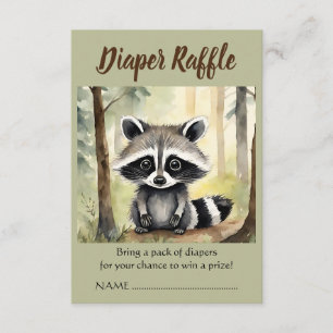 Niedlich Baby Raccoon Baby Duschdusche Windelwanne Begleitkarte