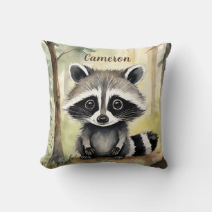 Niedlich Baby Raccoon Personalisiert Throw Kissen