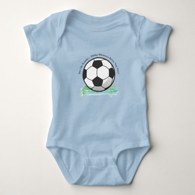 Niedlich Baby Ronaldo Football Baby Strampler (Vorderseite)