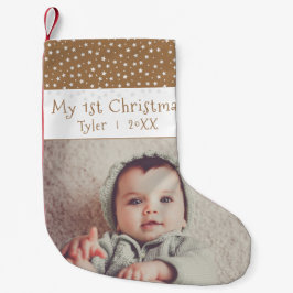 Niedlich Baby`s 1`s Christmas Stars Foto Kleiner Weihnachtsstrumpf