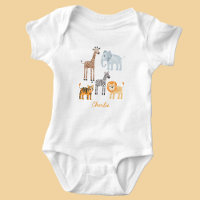 Niedlich Baby Safari Animal Watercolor Individuell