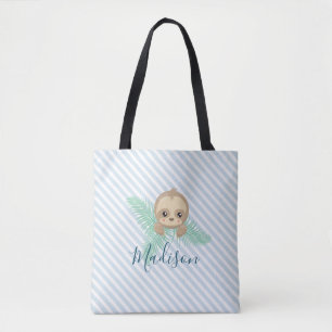 Niedlich Baby Sloth Monogram Tote Bag Tasche