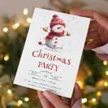 Niedlich Baby Snowman Weihnachts-Party Einladung<br><div class="desc">Mit unseren Niedlichen Snowman-Weihnachtsfeiern bringen Sie die Magie des Winters in Ihren Urlaub! Ideal für eine gemütliche und fröhliche Ansammlung, bieten diese Einladungen einen bezaubernden Schneemann in einer schneebedeckten Outdoor-Szene, der die Bühne für ein lustiges und herzliches Weihnachtsfest bietet. ⛄ Features: Charmantes Design: Illustriert mit einem niedlichen Schneemann in einem...</div>