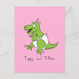 Niedlich Baby T-Rex Dinosaur Kinder Postkarte