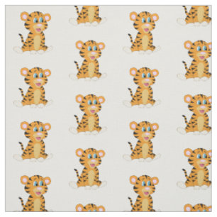 Niedlich Baby Tiger Animal Safari Jungle Muster Stoff