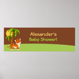Niedlich Baby Tiger Baby Showbanner Poster