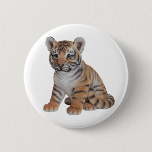 Niedlich Baby Tiger Cub Button