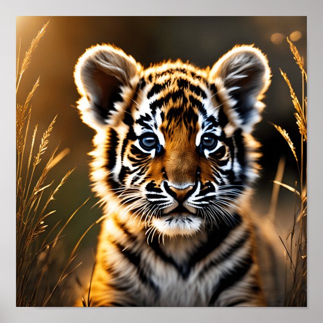 Niedlich Baby Tiger Cub Poster (Vorne)