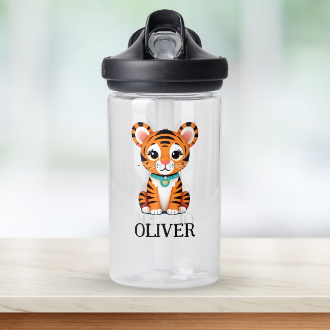 Niedlich Baby Tiger Personalisiert Trinkflasche (Von Creator hochgeladen)