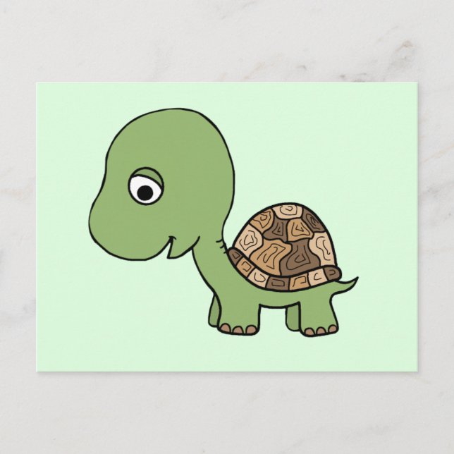 Niedlich Baby Tortoise Postkarte (Vorderseite)