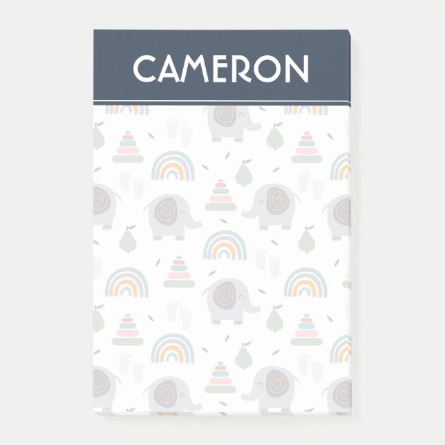 Niedlich Baby Toy Pattern Post-it Klebezettel (Vorderseite)