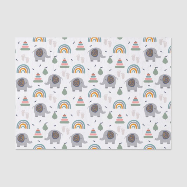 Niedlich Baby Toy Pattern Seidenpapier (Vorderseite)