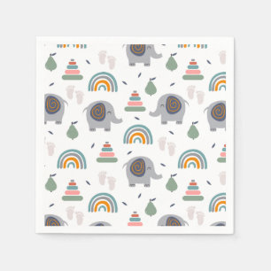 Niedlich Baby Toy Pattern Serviette