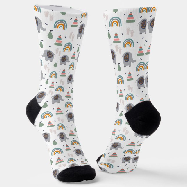 Niedlich Baby Toy Pattern Socken (Gewinkelt)