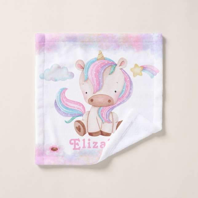 Niedlich Baby Unicorn Kinder waschen Tuch (Waschlappen)