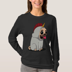Niedlich Baby Unicorn Mops Hund Classic T - Shirt 