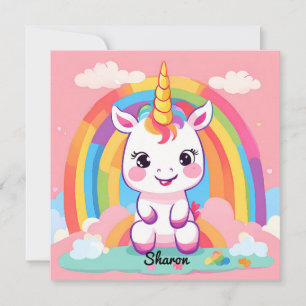 Niedlich Baby Unicorn Rainbow