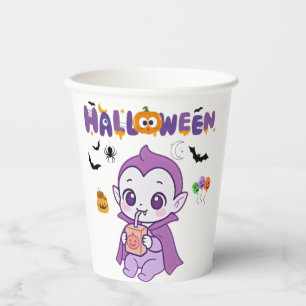 Niedlich Baby Vampire Halloween Kawaii Design Pappbecher