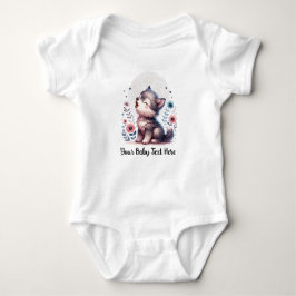 Niedlich Baby Wolf Howling Baby Strampler