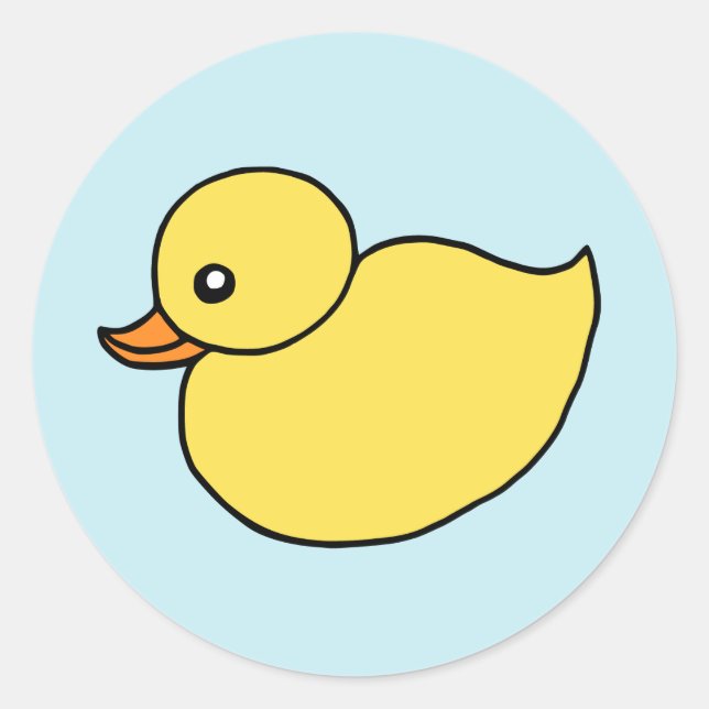 Niedlich Baby Yellow Duck Ducky Party Stickers (Vorderseite)