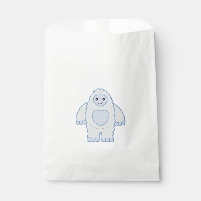 Niedlich Baby Yeti Geschenktütchen (Vorderseite)