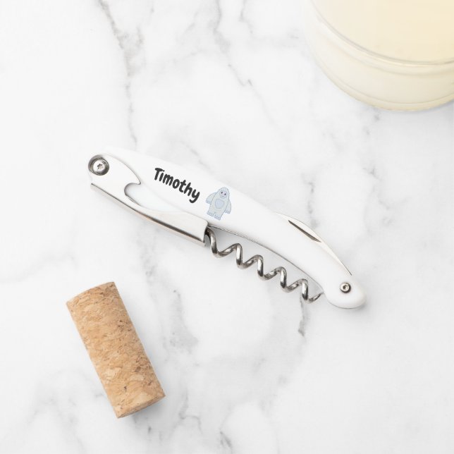 Niedlich Baby Yeti Kellnermesser (Vorderseite)