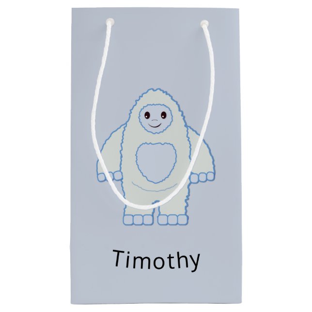 Niedlich Baby Yeti Kleine Geschenktüte (Rückseite)