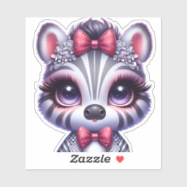 Niedlich Baby Zebra Aufkleber