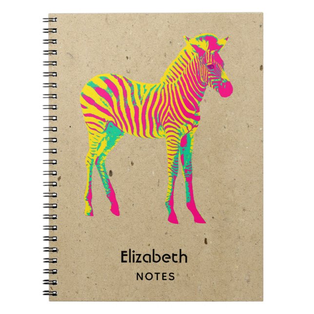 Niedlich Baby Zebra Colorful Notizblock (Vorderseite)