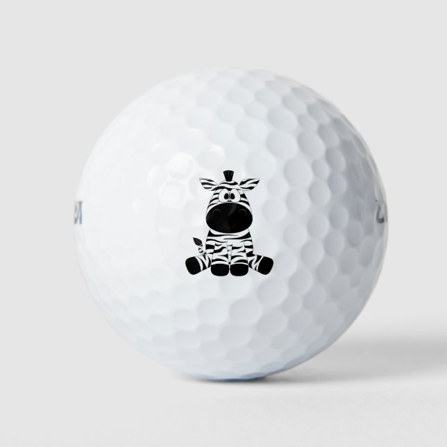 Niedlich Baby Zebra Golfball (Vorderseite)