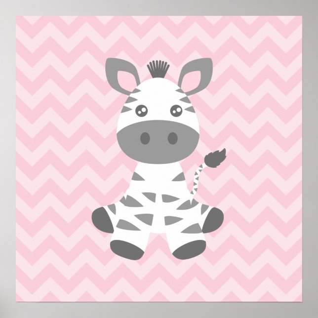 Niedlich Baby Zebra Poster (Vorne)