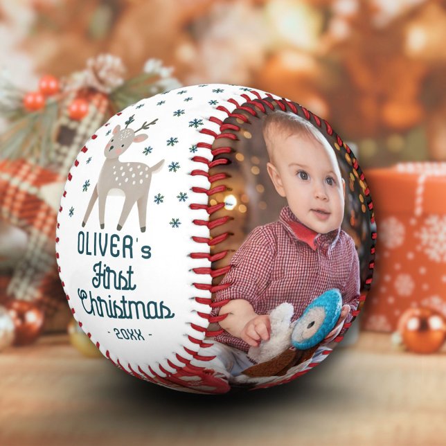 Niedlich Baby's 1. Weihnachtsmann 2 Foto Baseball (Von Creator hochgeladen)