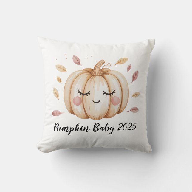 Niedlich Baby's erstes Halloween Little Pumpkin Kissen (Vorderseite)