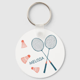 Niedlich Badminton Birdie Racquet CUSTOM Retro Schlüsselanhänger