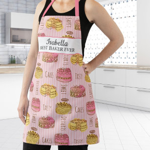 Niedlich Baker Cake Konditorei Koch Personalisiert Schürze