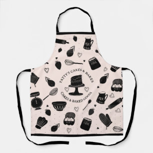 Niedlich Baker Konditorei Koch Backutensien Pink S Schürze