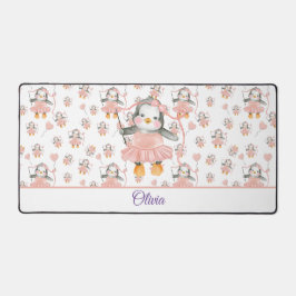 Niedlich Ballerina Baby Penguin Pink Schreibtischunterlage